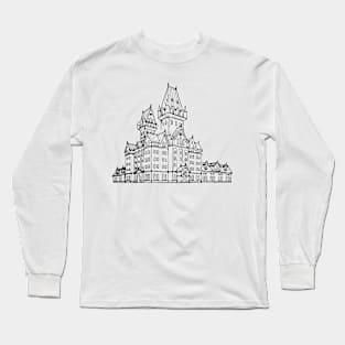 Haunted Mansion Line Art Long Sleeve T-Shirt